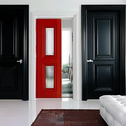 Контрастные межкомнатные двери в интерьере: как использовать без перегруза