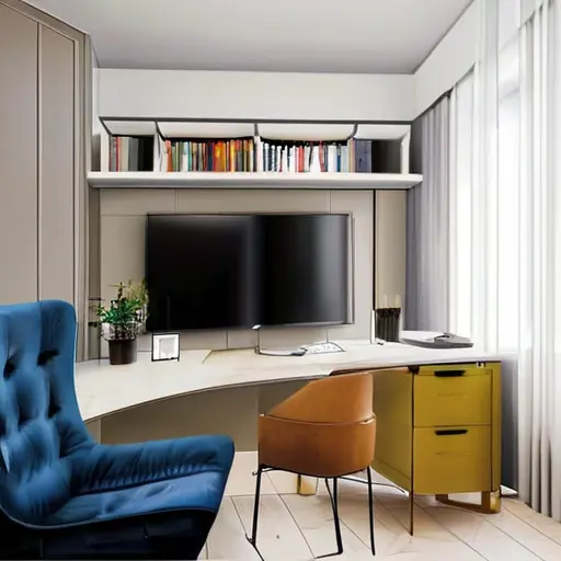 Дизайн интерьера с рабочей зоной в гостиной: как сохранить уют и функциональность Дизайн интерьера с рабочей зоной в гостиной: как сохранить уют и функциональность