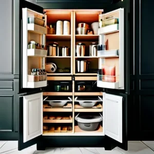 Дизайн интерьера кухни с пеналом и встроенной техникой: как избежать перегруза