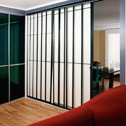 Раздвижная перегородка в широкий проем: как использовать для зонирования