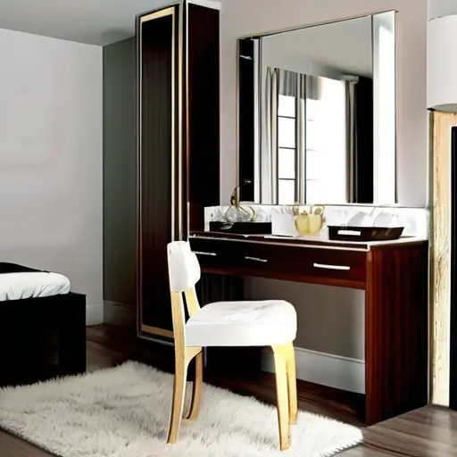 Дизайн интерьера спальни с туалетным столиком: как встроить его без перегруза