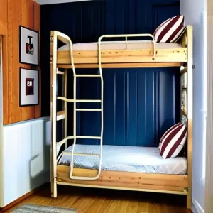 Дизайн интерьера детской с двухъярусной кроватью: как организовать остальное пространство