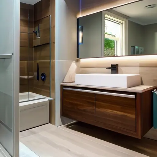 Дизайн интерьера ванной комнаты с подвесной тумбой: как сделать интерьер легче