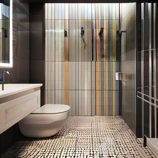 Дизайн интерьера ванной с вертикальной раскладкой плитки: как скорректировать пропорции