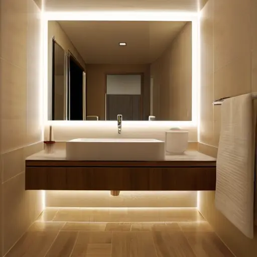 Дизайн интерьера ванной с теплой подсветкой зеркала: как создать мягкую атмосферу