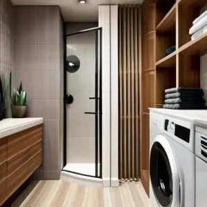 Дизайн интерьера постирочной зоны в ванной: как скрыть бытовую часть интерьера