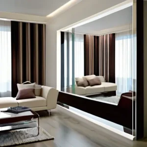 Дизайн интерьера квартиры с крупным зеркалом в гостиной: как использовать отражения с пользой