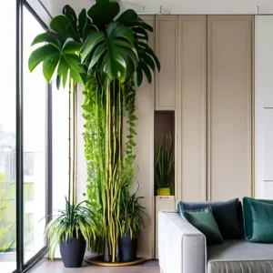 Дизайн интерьера квартиры с живыми растениями: как вписать их в повседневный интерьер